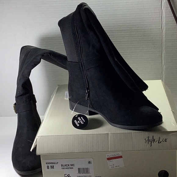 Kimmball Womens Solid Stretch Over-The-Knee Boots - Picture 5 of 6